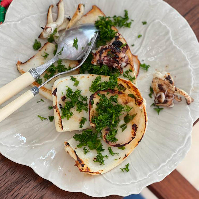 Recette calamars verveine Ă  la plancha