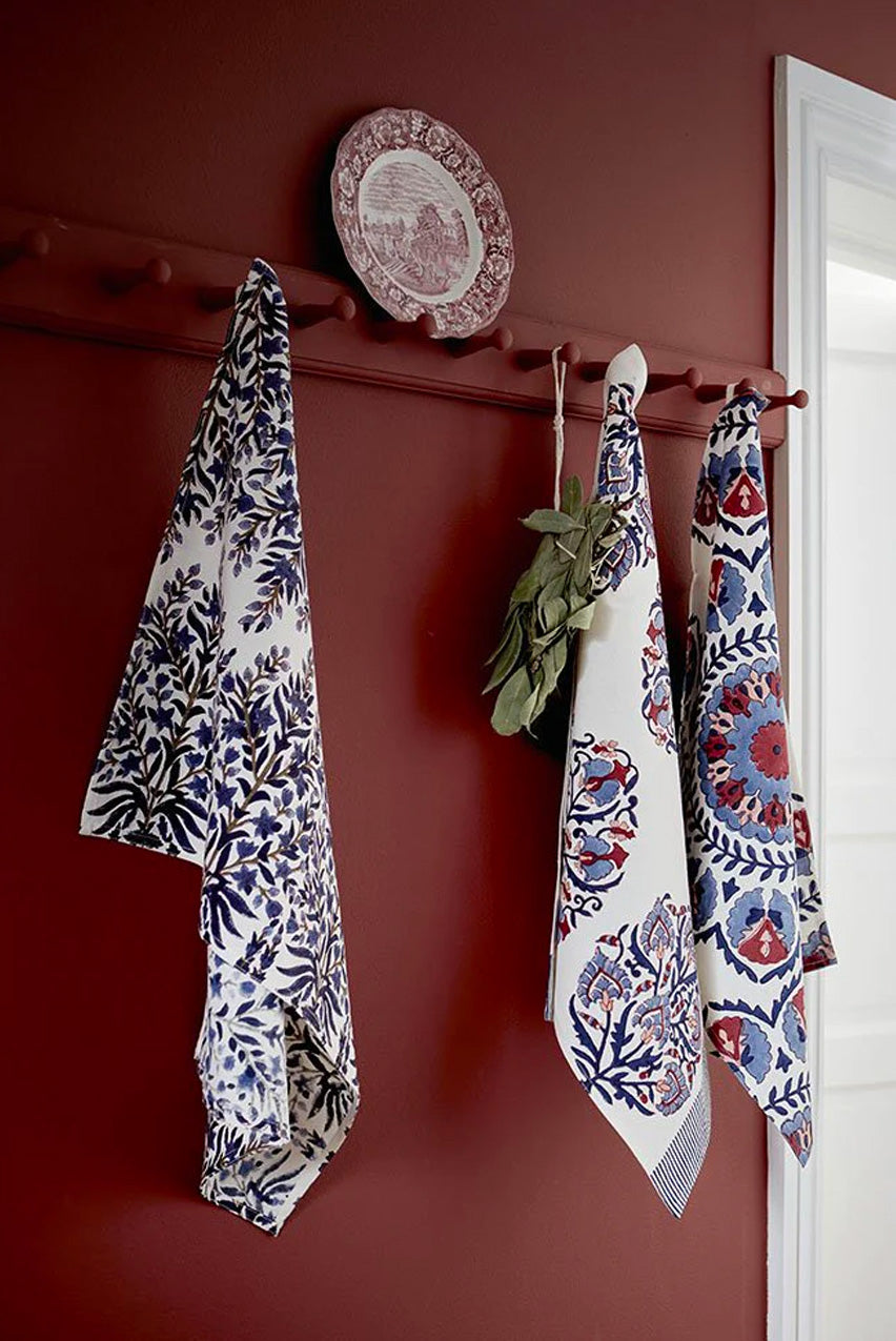 KITCHEN TOWEL JASMINE INDIGO