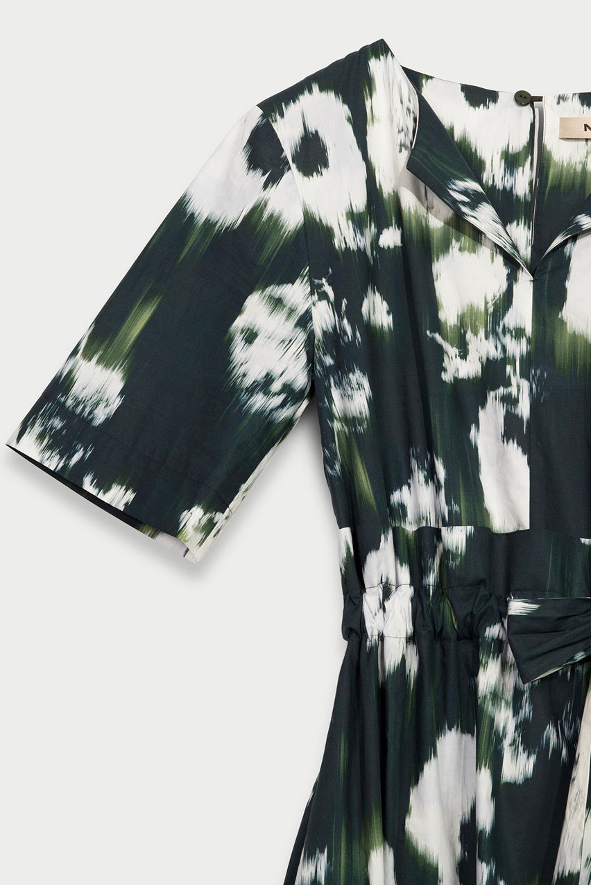 ROBE EN POPELINE À IMPRIMÉ FLEURI