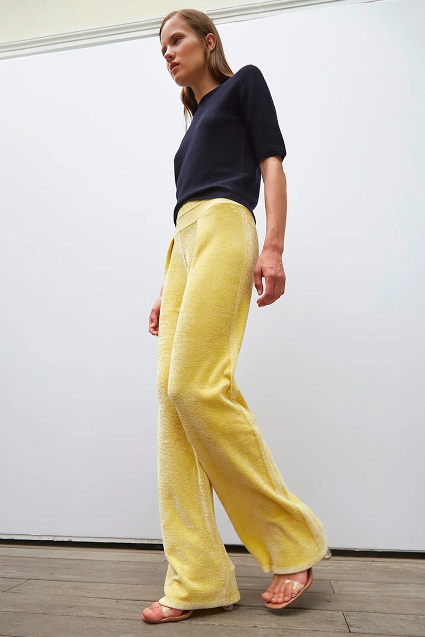 HIGH WAISTED FLUID VELVET KNIT