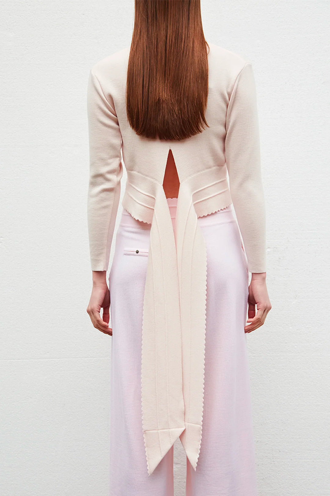 BELTED WAIST KNIT TOP