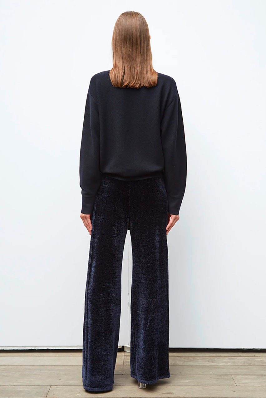 HIGH WAISTED FLUID VELVET KNIT