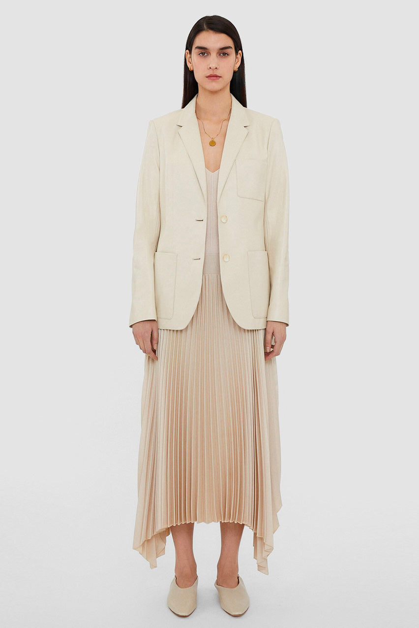 ADE SKIRT-KNIT WEAVE PLISSE