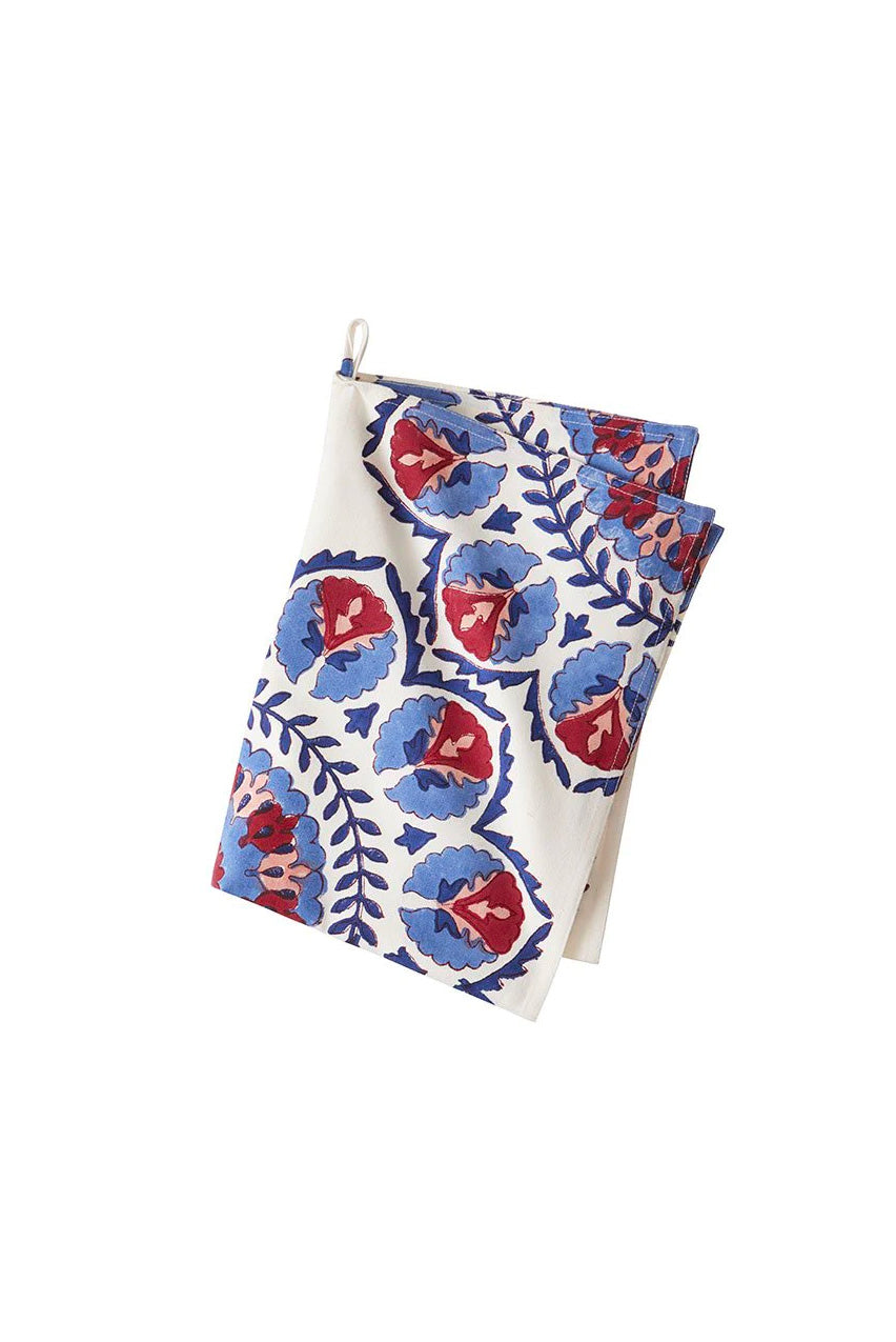 KITCHEN TOWEL ROSETTE INDIGO