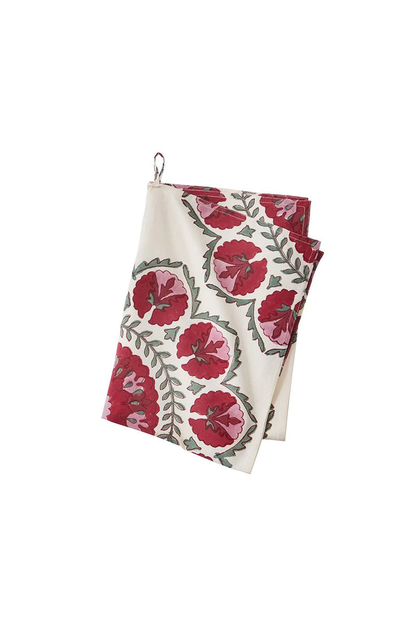 KITCHEN TOWEL ROSETTE SCARLET