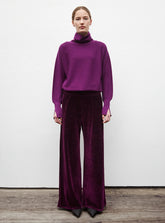 HIGH WAISTED FLUID VELVET KNIT