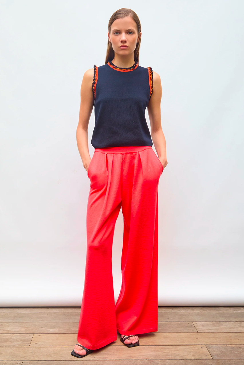 PANTALON FLUIDE EN MAILLE