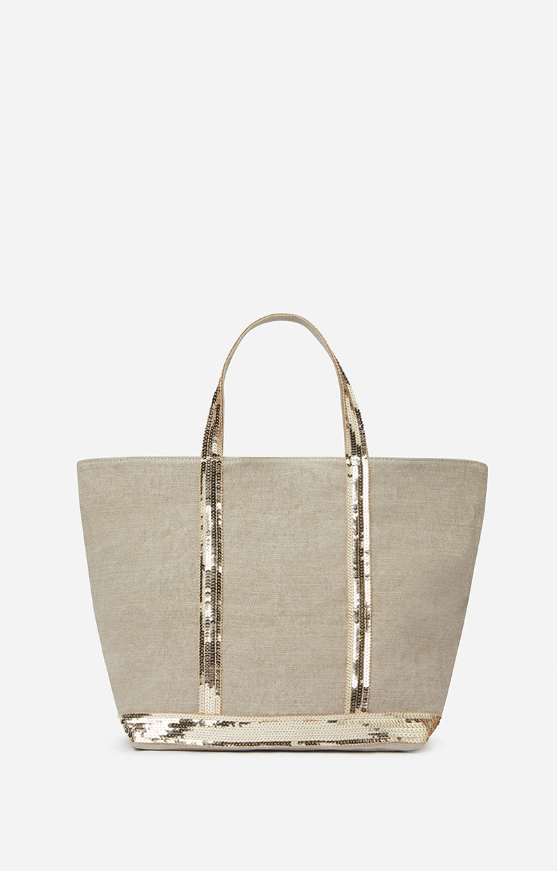 M LINEN & SEQUIN CABAS