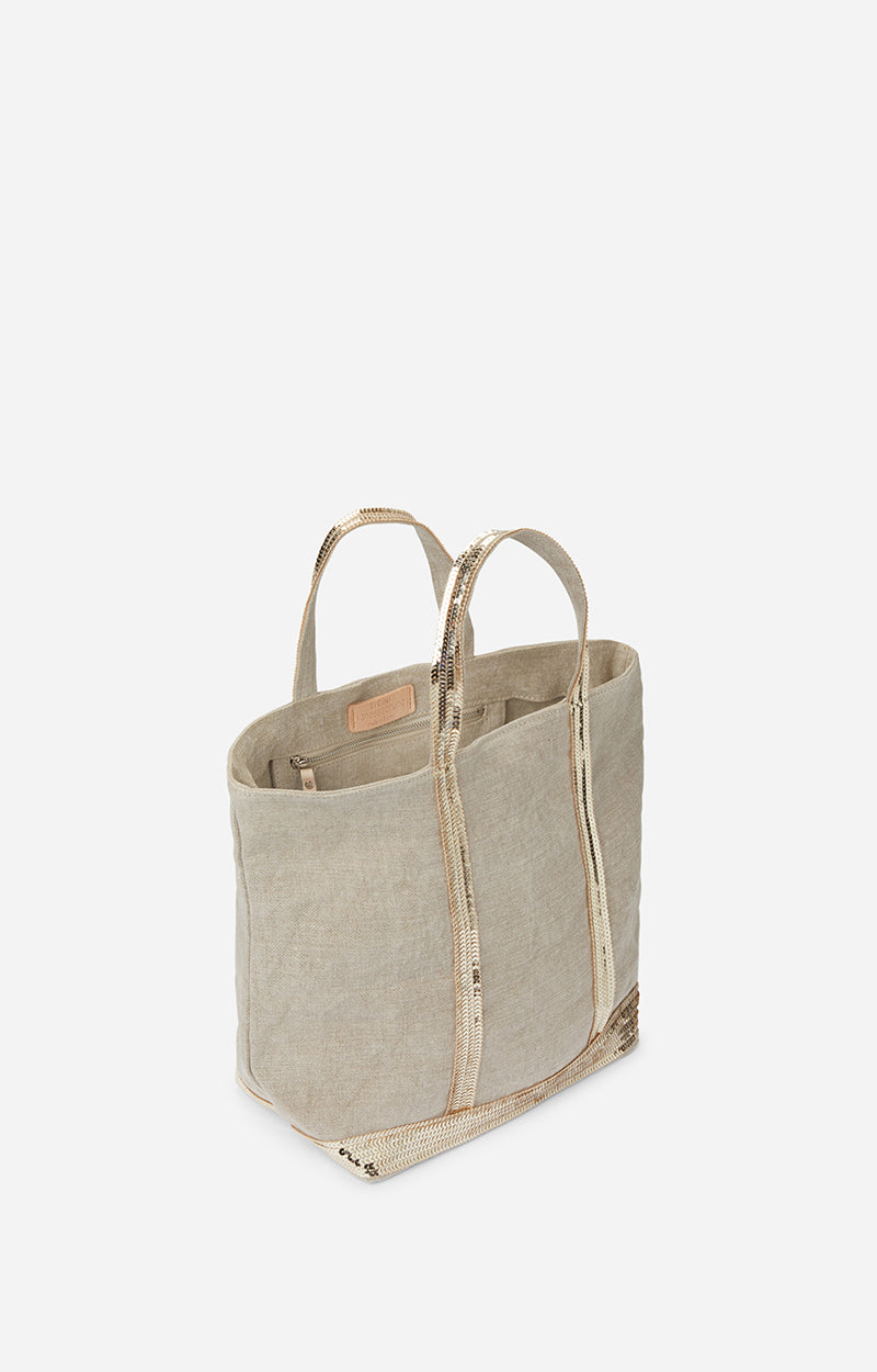 M LINEN & SEQUIN CABAS