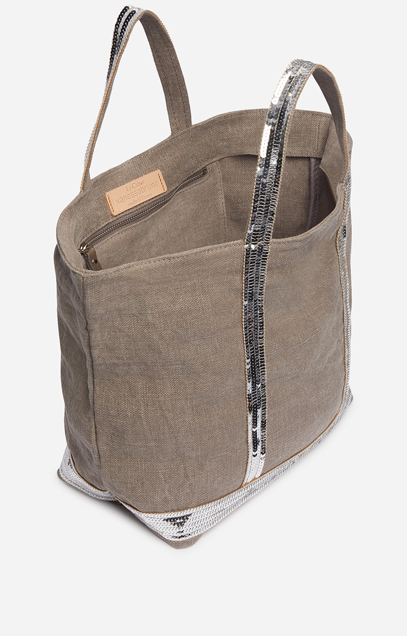 M LINEN & SEQUIN CABAS