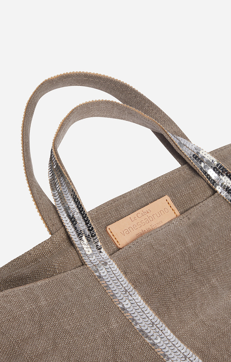 M LINEN & SEQUIN CABAS