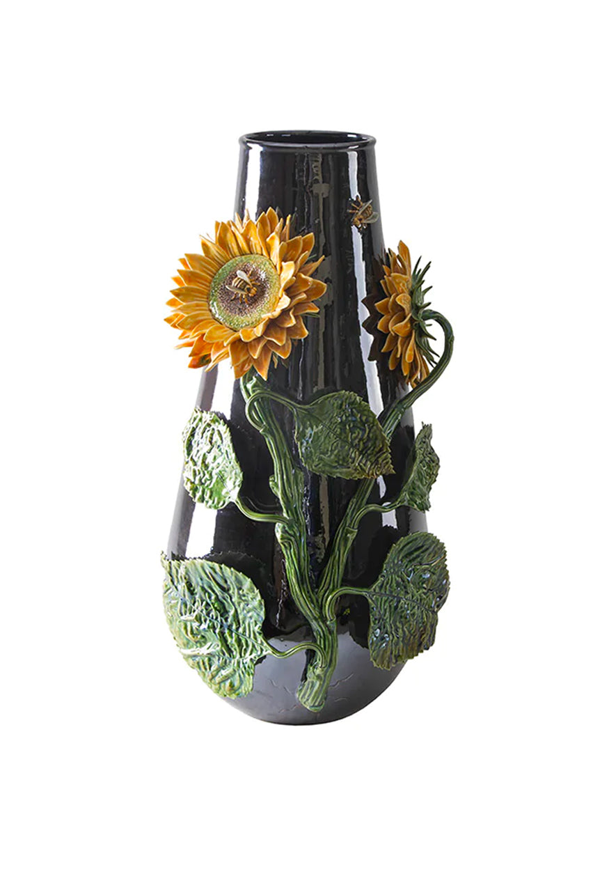 LARGE JAR WITH SUNFLOWER