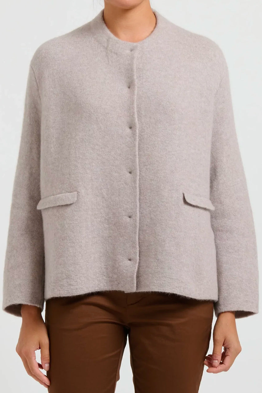 VESTE BOUTONNÉE EN CACHEMIRE / SOIE