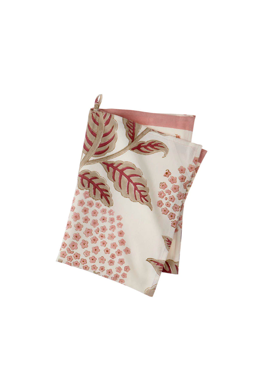 KITCHEN TOWEL ELDERFLOWER OLD ROSE