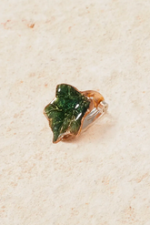 IVY LEAF CLIP EARRINGS - Bronze