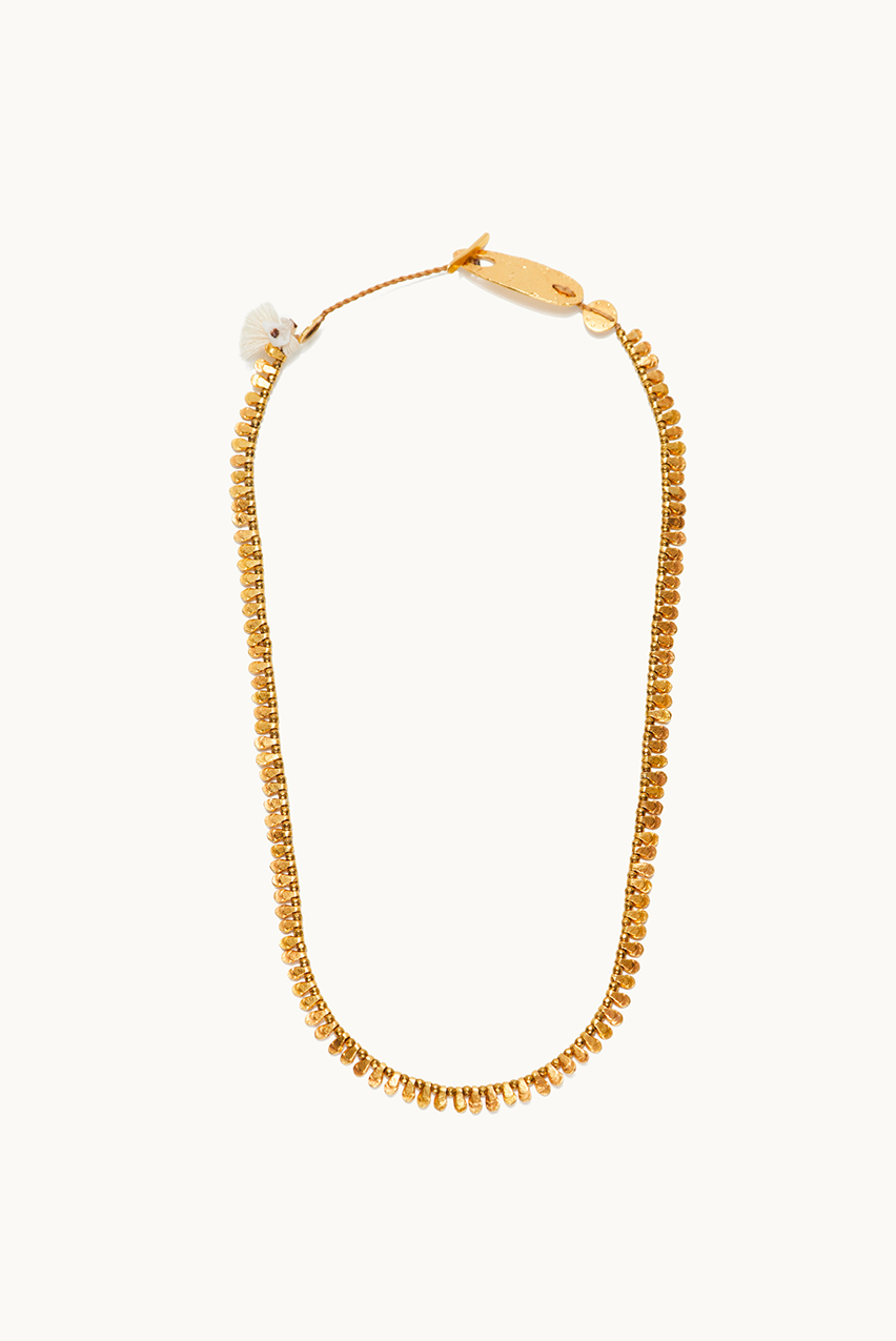 “GIRASOLE” GOLD-PLATED SHORT CHAIN NECKLACE
