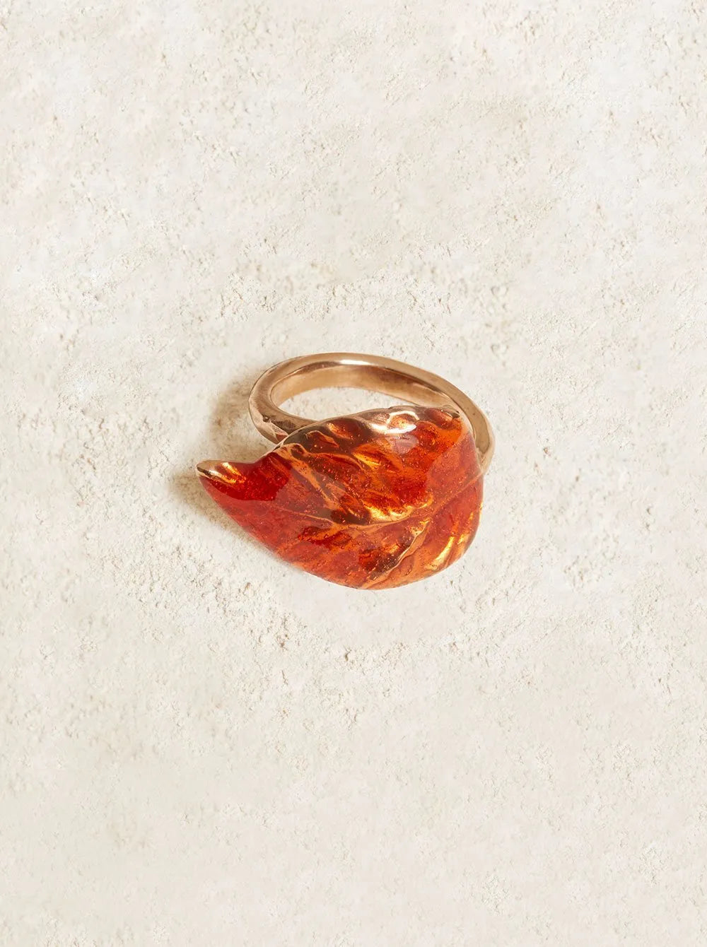 RING LEAF IN CHAMPAGNE ORANGE