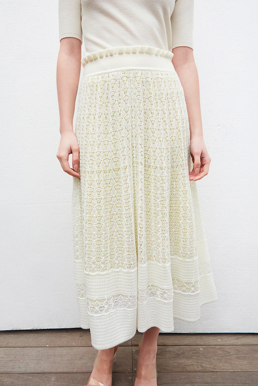 OPENWORK KNIT SKIRT COUTURE