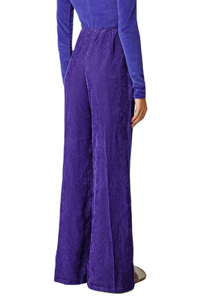 VELVET FLARED PANTS