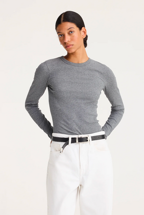 RIBBED COTTON CREWNECK