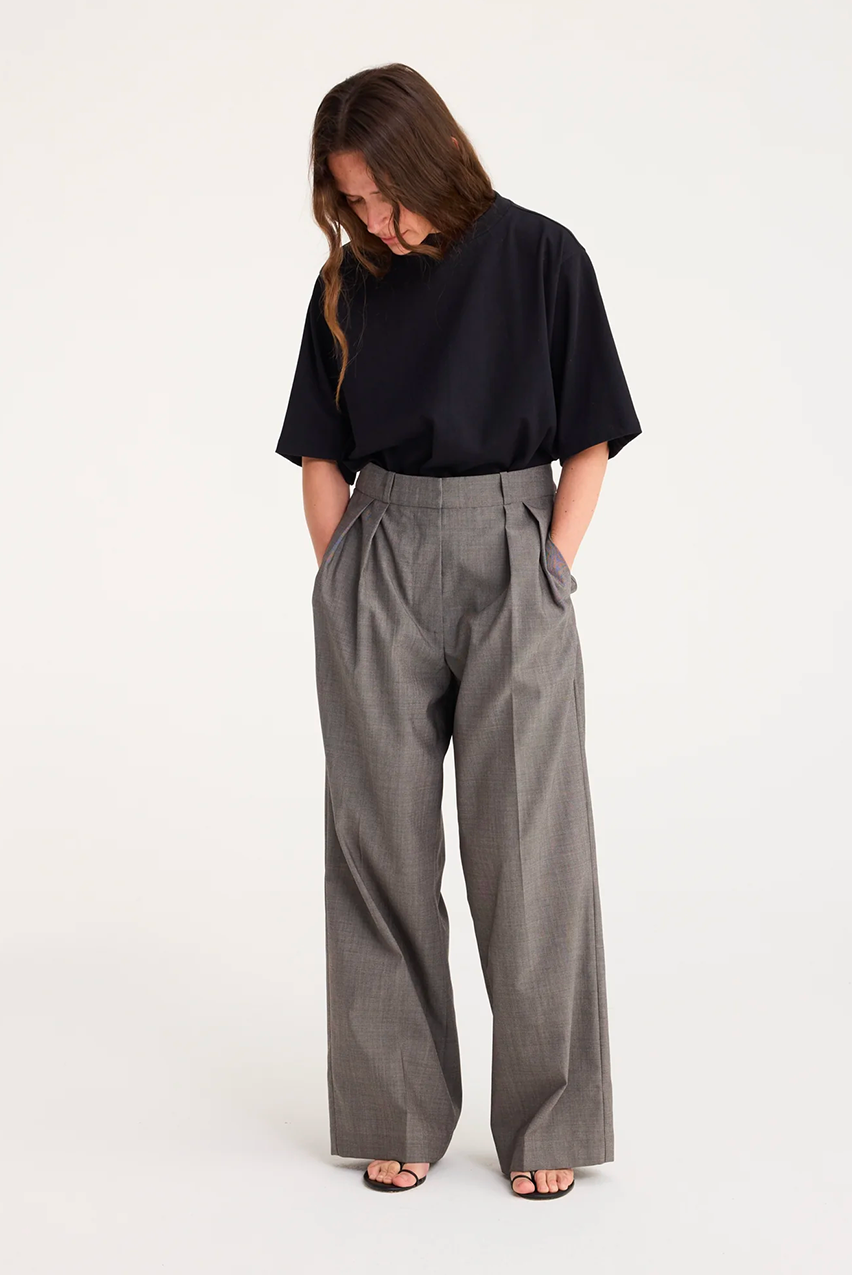 WIDE LEG DOUBLE TROUSERS