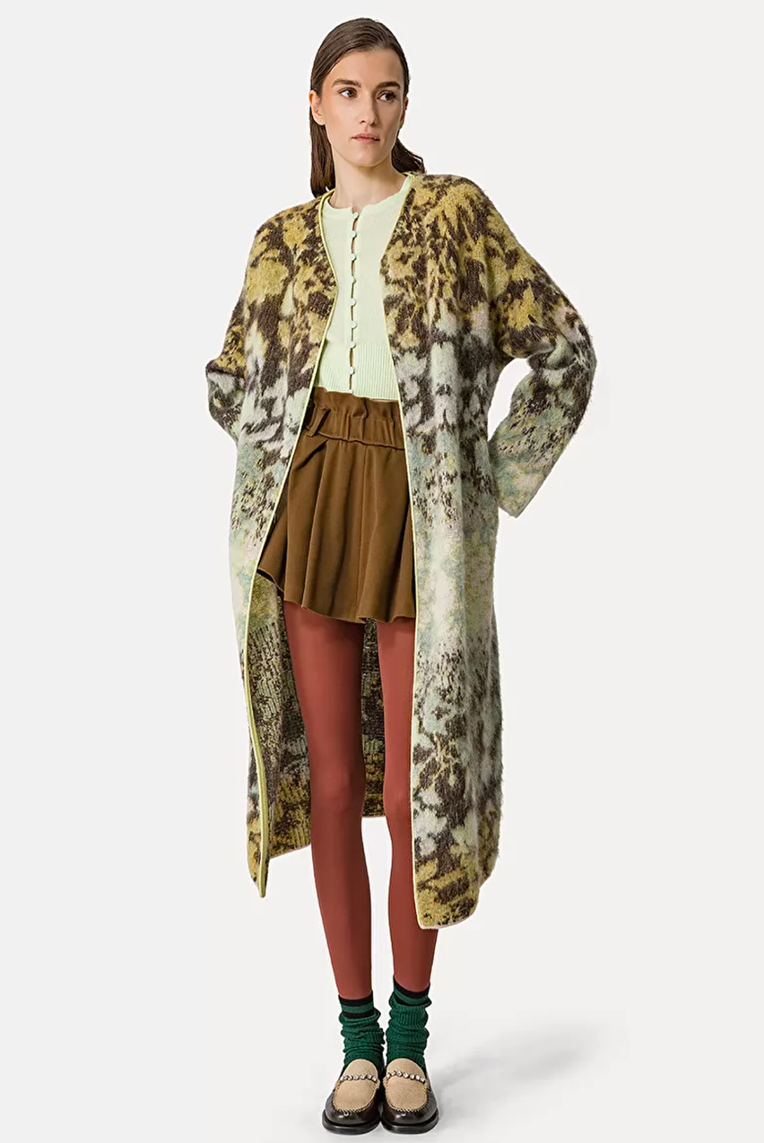 MOHAIR ALPACA JACQUARD COAT