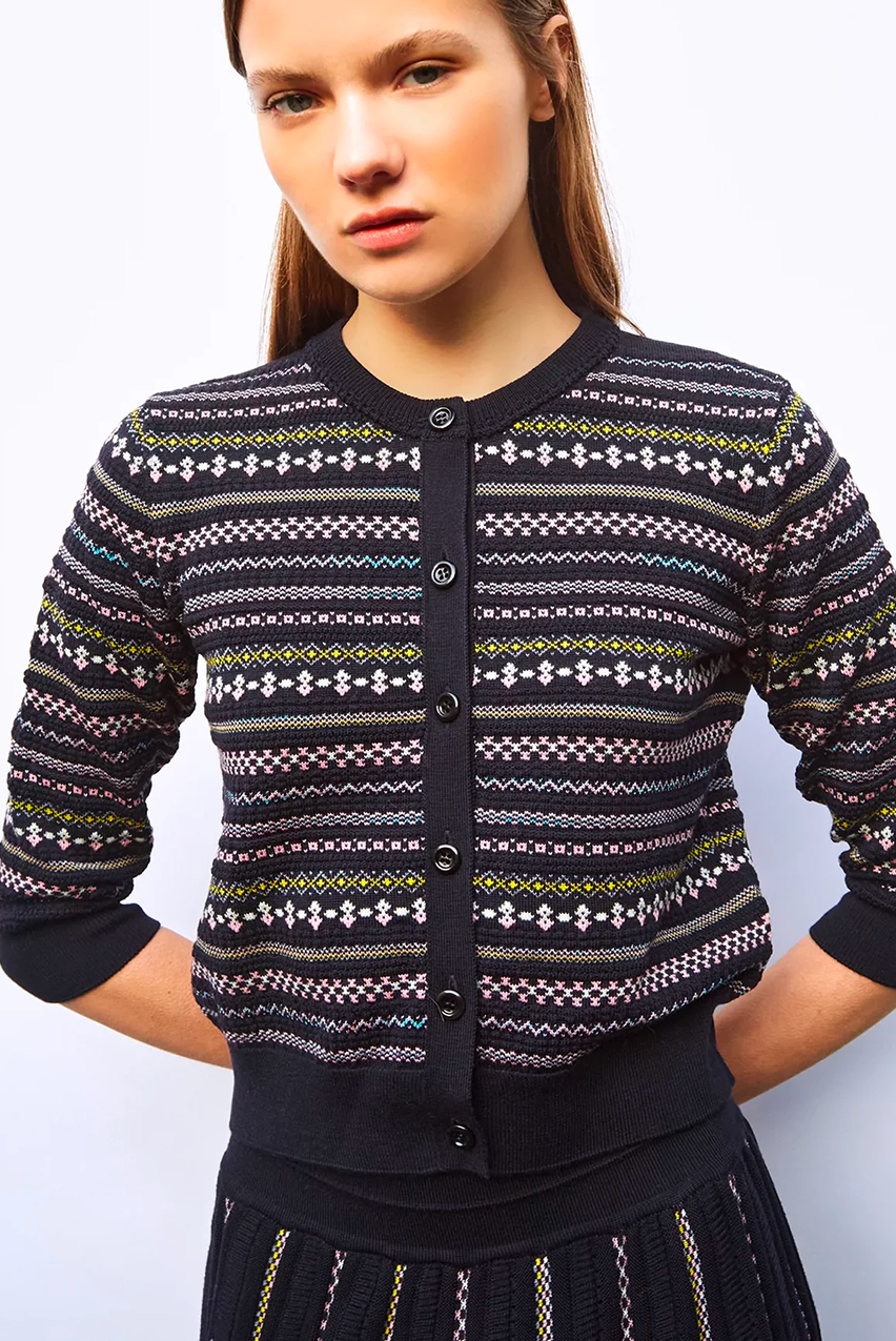 CARDIGAN MOTIFS MINI FAIR ISLE