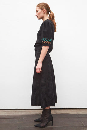 CHEVRON JACQUARD KNIT TOP