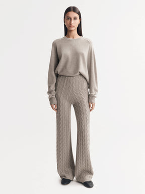 CABLE KNIT PANTS