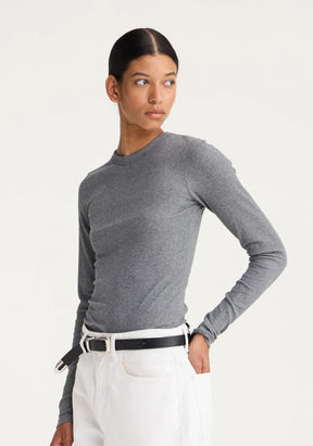 RIBBED COTTON CREWNECK