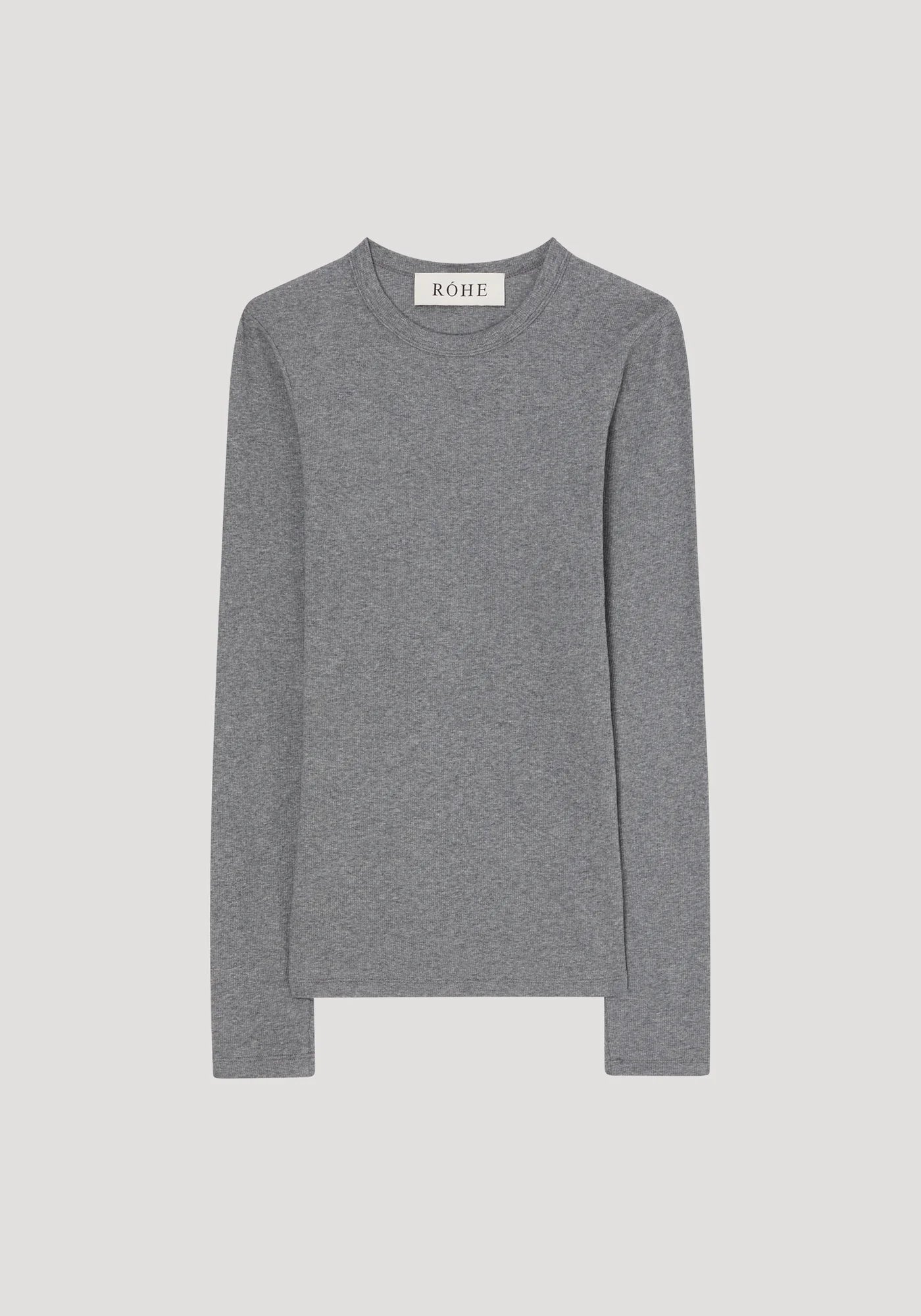 RIBBED COTTON CREWNECK