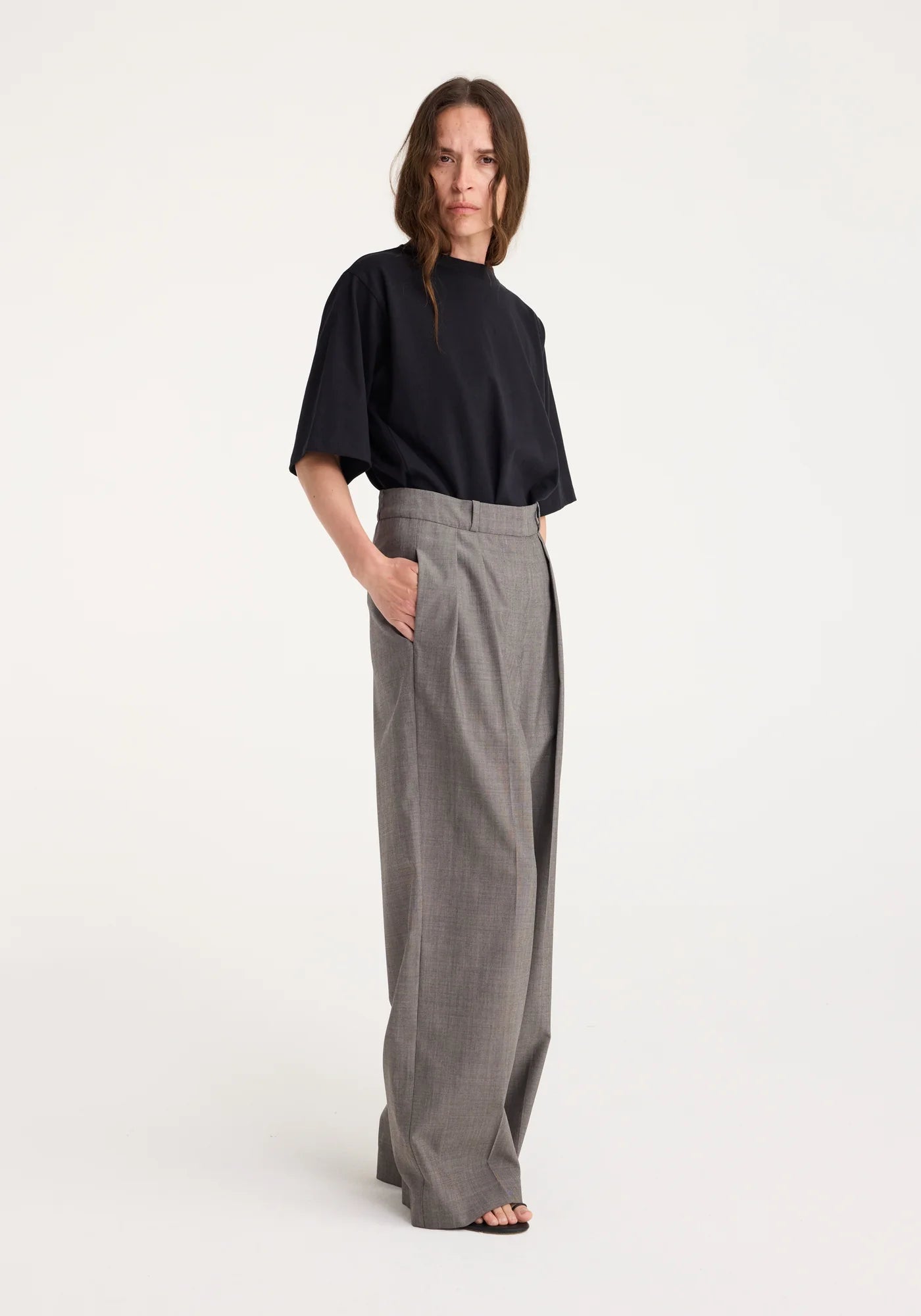 WIDE LEG DOUBLE TROUSERS