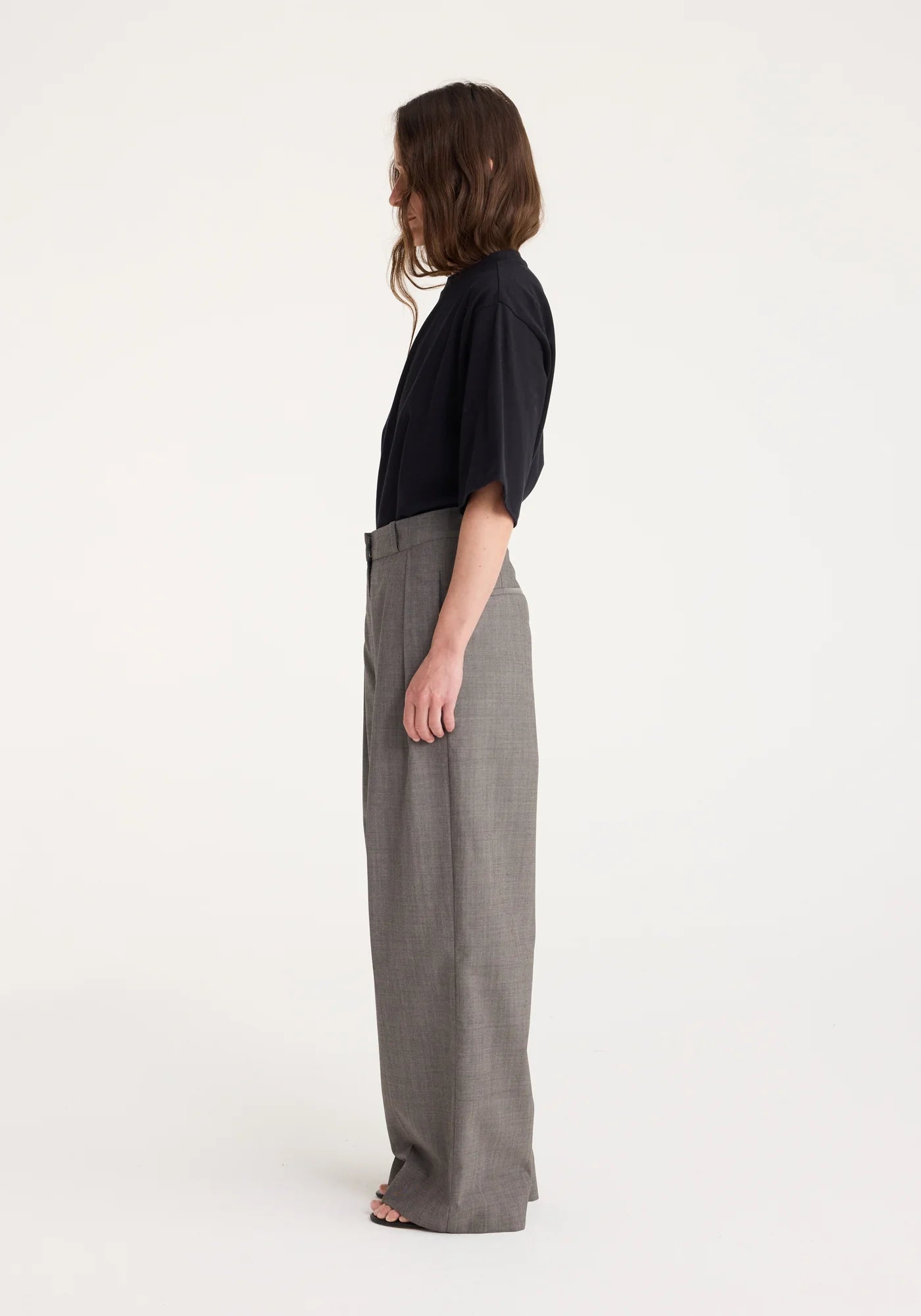 WIDE LEG DOUBLE TROUSERS