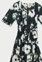 ROBE EN POPELINE À IMPRIMÉ FLEURI