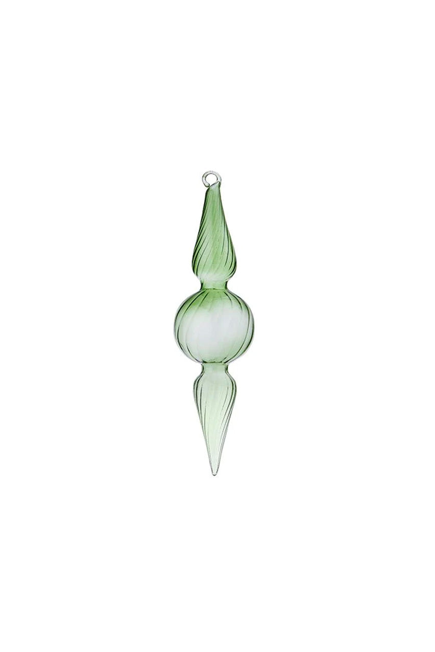 GLASS ICICLE CANDY GREEN