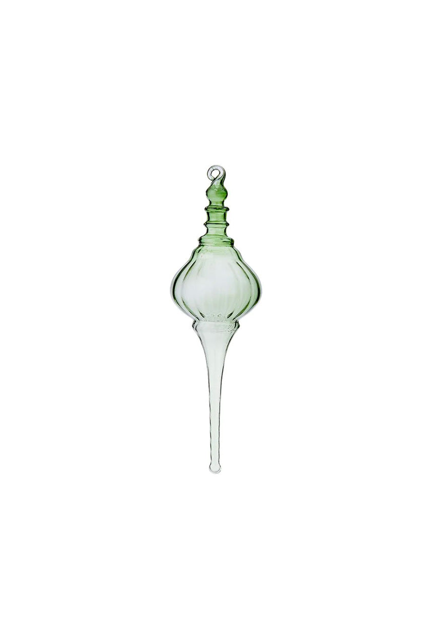 GLASS ICICLE DOME GREEN