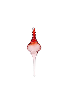 GLASS ICICLE DOME RUBY