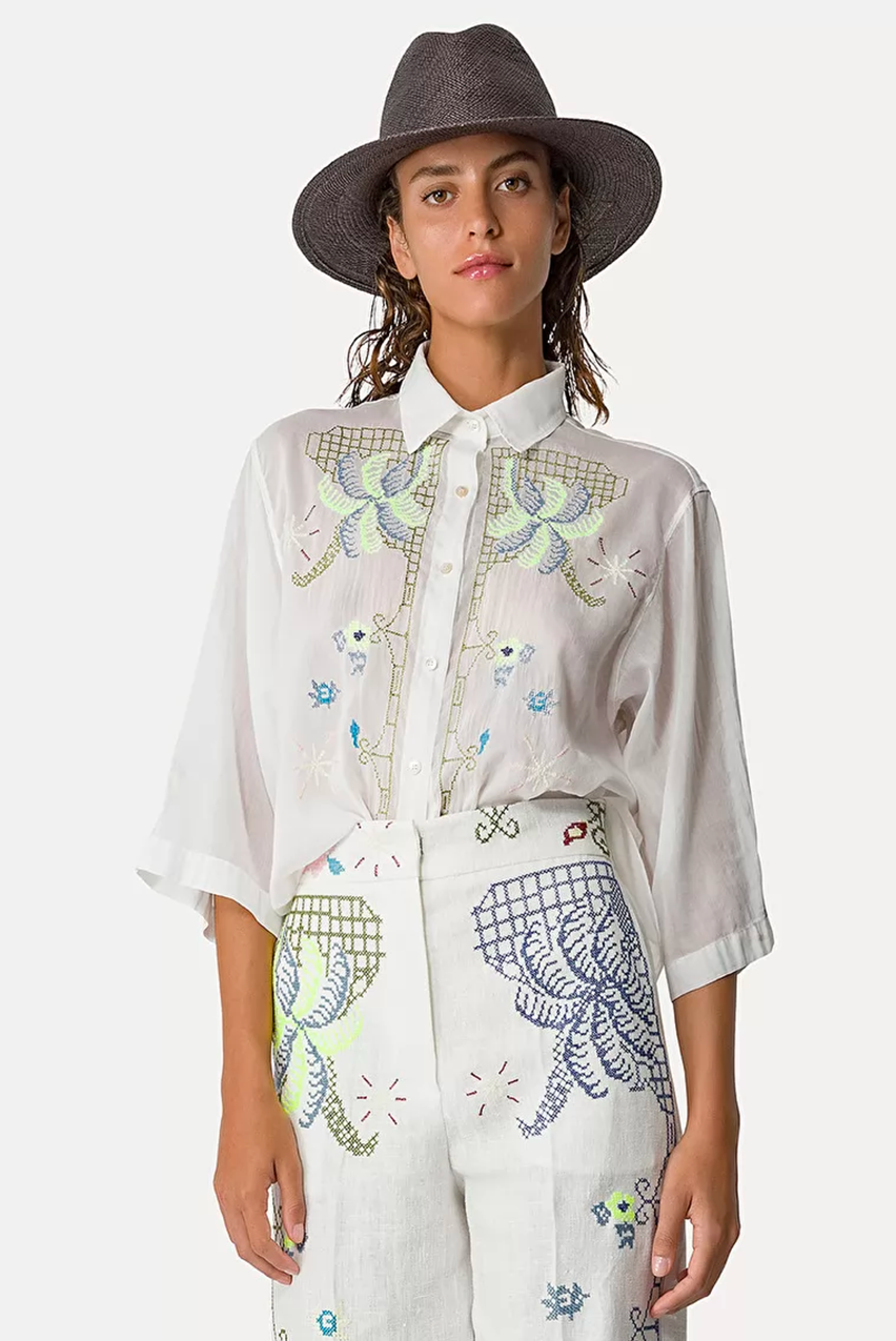 SHIRT EDEN EMBROIDERY VOILE