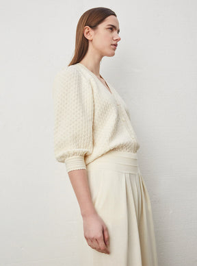 V-NECK COUTURE KNIT CARDIGAN