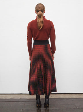 PEARL STITCH KNIT LONG SKIRT