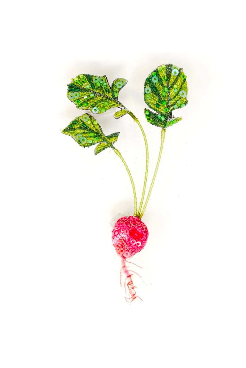 RED RADISH BROOCH PIN