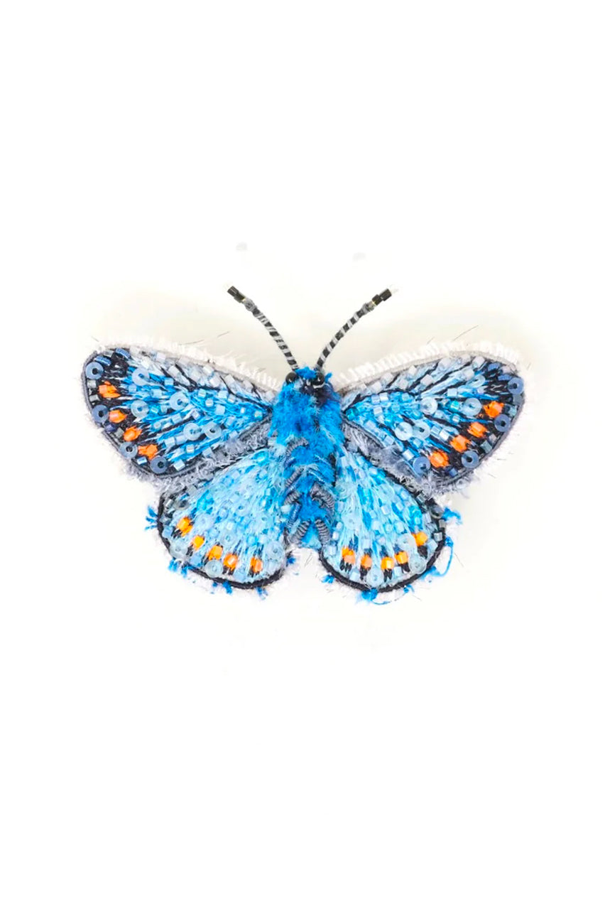 ADONIS BLUE BUTTERFLY BROOCH