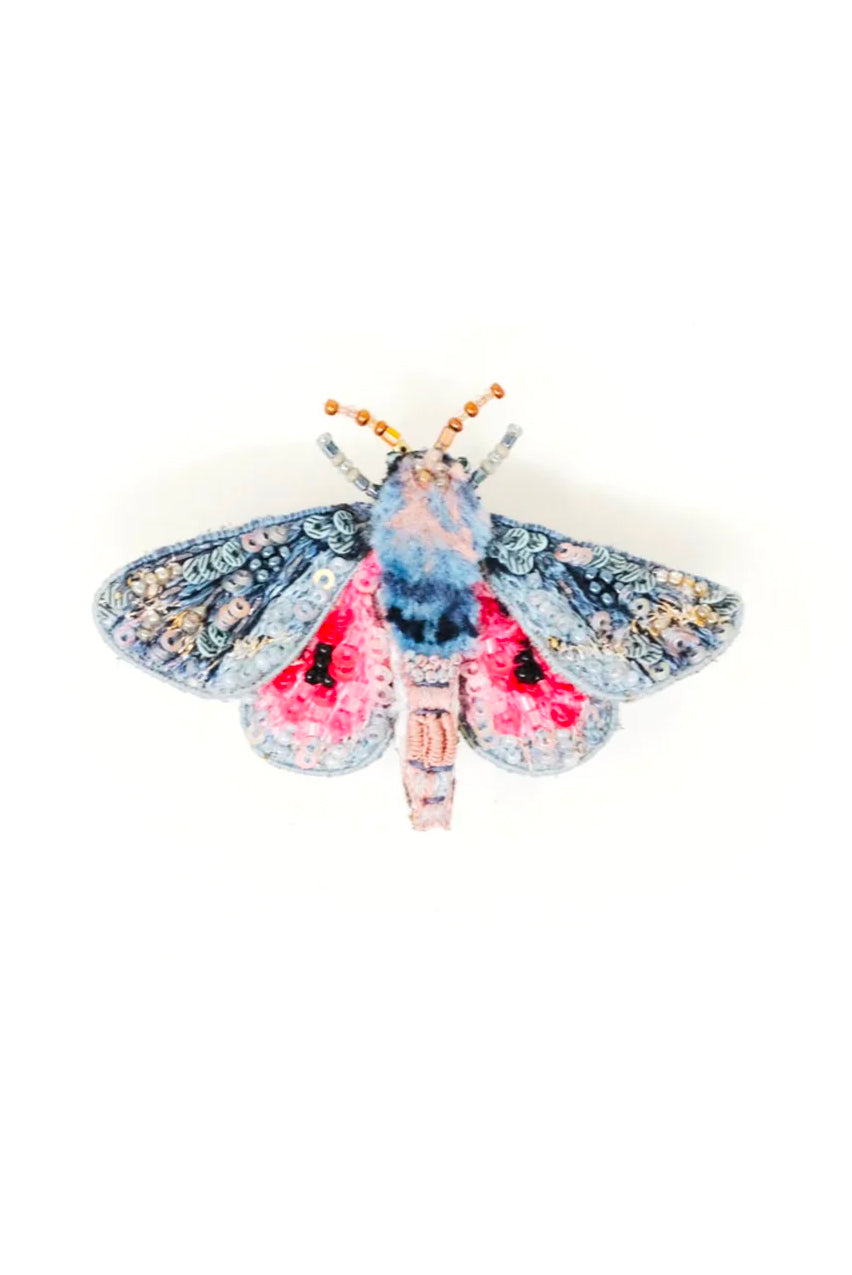 HUBBARD'S SILK MOTH BROCHE