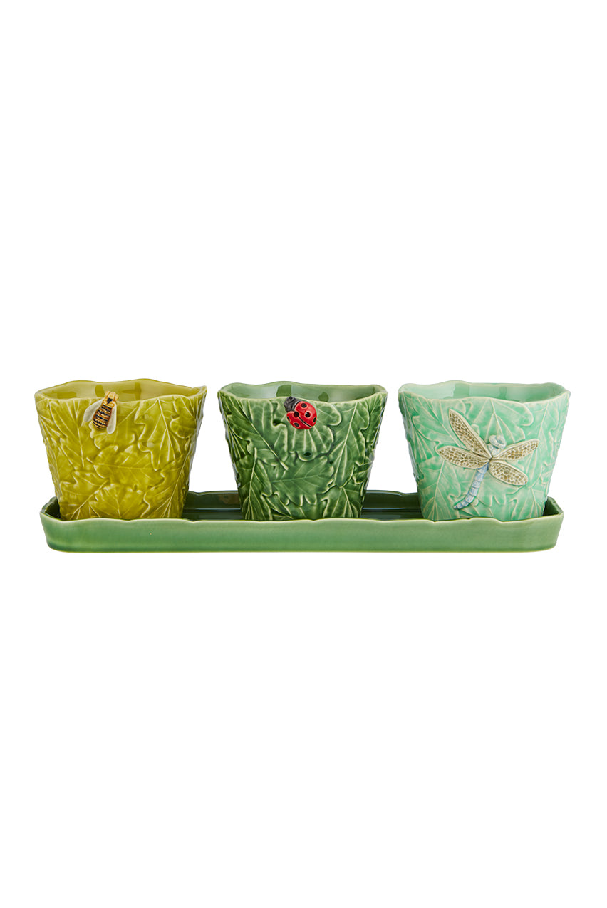 SET 3 FLYING INSECTS VASES