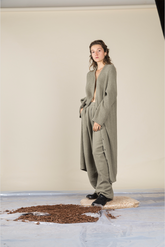 RIBBED LONG CARDIGAN - MAILLE