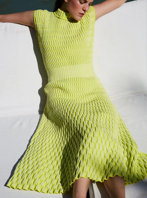 ROBE LONGUE EN MAILLE ZELLIGE